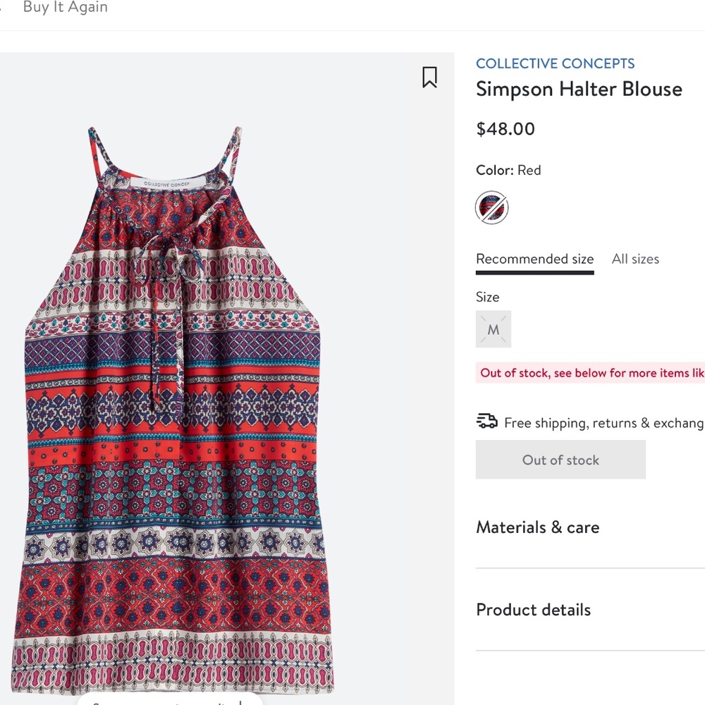 Collective Concepts - Simpson Halter Blouse